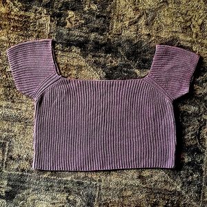 Lovers + Friends Lilac Jet Sweater Crop Top Size Medium